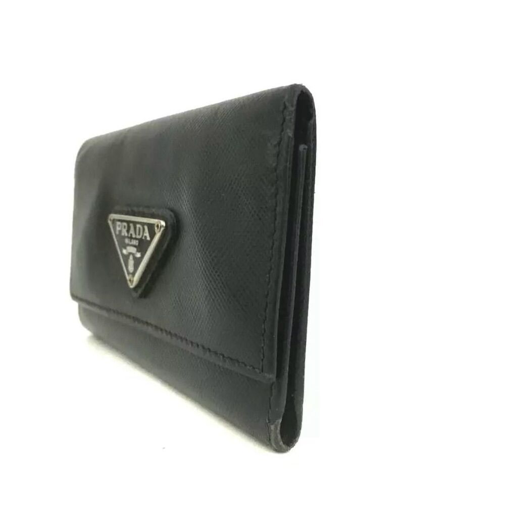 Prada Saffiano Leather Black Key Case Unisex - Picture 10 of 12